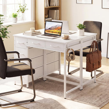 Computer Desk with Reversible Drawers