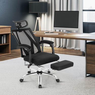 Ergonomic Recliner Mesh Office Chair with Adjustable Headrest for Home Office
