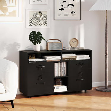 4-Drawer Mobile File Cabinet with Lock for Home Office