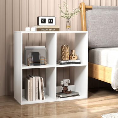 4-Cube Freestanding Floor Bookcase with Anti-toppling Devices