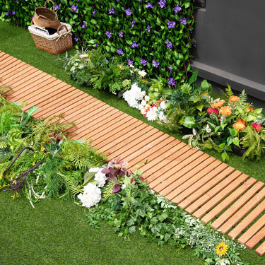 2 PCS Roll-Out Garden Wood Pathway for Garden