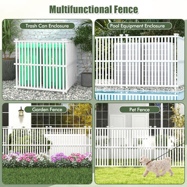 Air Conditioner Fence Panel, 114 x 114 cm Privacy Screen with Metal Ground Stakes - PatiojoyAU