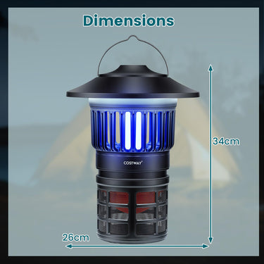 Rechargeable Electric Outdoor Fly Trap with Lantern and Candle Lamp