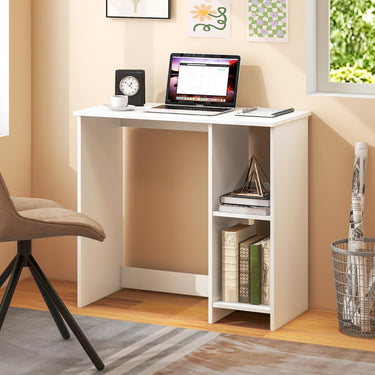 Computer Desk with Bookshelf for Small Space