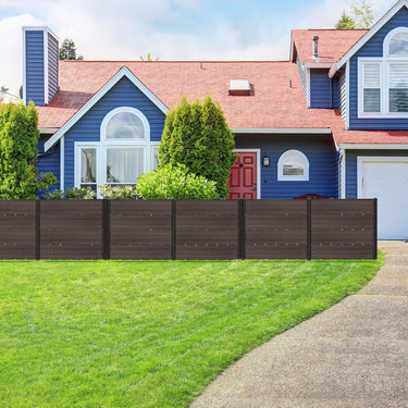 Outdoor Privacy Fence Screen, 120cm L x 115cm H Air Conditioner Fence w/ 5 Ground Stakes - PatiojoyAU