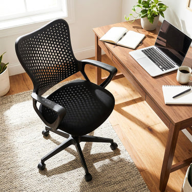 Ergonomic Office Chair with Armrests Padded Cushio Butterfly Backrest