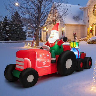 270CM Christmas Inflatable Truck with Santa Claus & Gifts