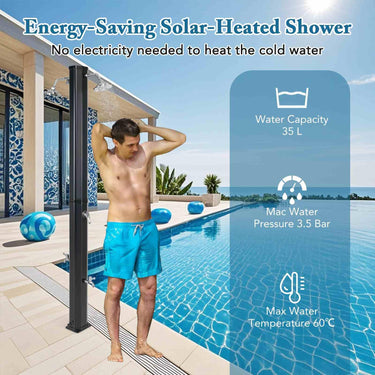2.2 M Outdoor Shower with 2 Swivel Shower Heads & 2 Foot Showers