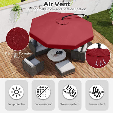 3m Offset Hanging Umbrella with Cover