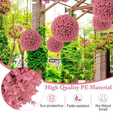 Faux Eucalyptus Decorative Balls with7 Layers Leaves UV Protected