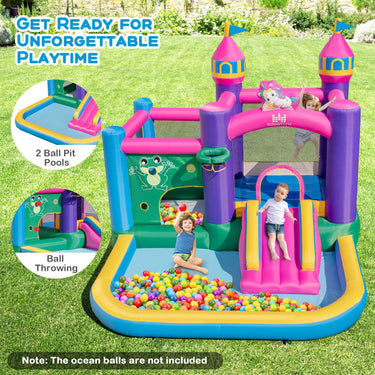 Inflatable Bounce House with Slide and Ball Pit Pools