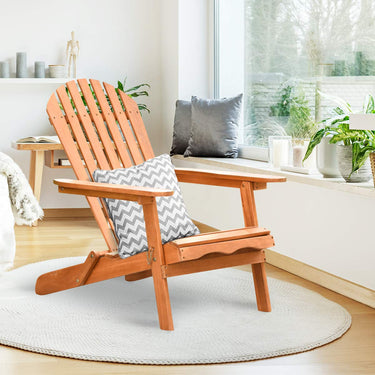 Eucalyptus Wood Adirondack Chair, Outdoor Folding Adirondack Chair - PatiojoyAU