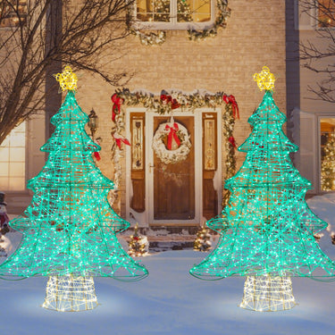 124CM Pre-lit Artificial Christmas Tree with 520 LED Lights