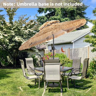 Thatched Tiki Umbrella, Hawaiian Style Patio Beach Umbrella W/8 Ribs - PatiojoyAU