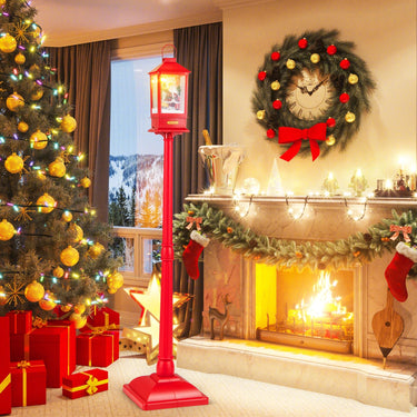 155cm Christmas Street Lamp with Detachable Snow Globe Lantern