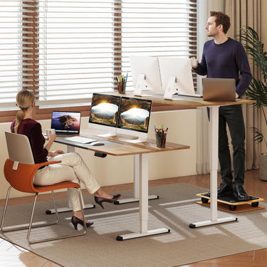 Electric Standing Desk with Cable Management Hole and Adjustable Height
