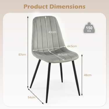 Dining Chairs Set of 4, Upholstered Fabric Kitchen Chairs