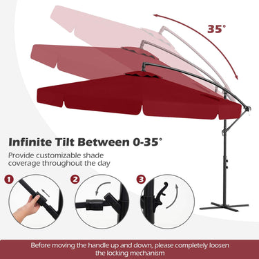 3m Offset Hanging Umbrella with Cover