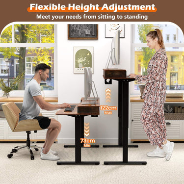Electric Standing Desk Height Adjustable Stand Up Desk with 2 Drawers