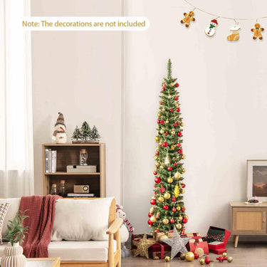 1.5/1.8/2.1/2.4/2.7M Artificial Christmas Tree with LED Lights