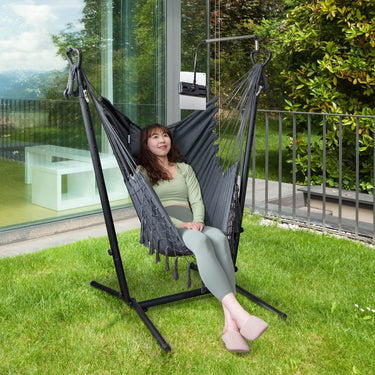Height Adjustable Hammock Chair with Stand Max 250 KG