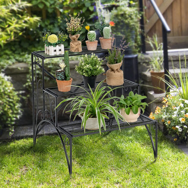 3-Tier Ladder Style Plant Rack, Flower Pot Stand