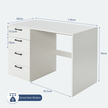 Home Office Writing Desk with File Storage Cabinet