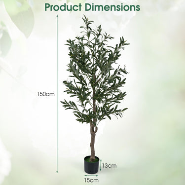 1.5M Tall Faux Greenery Plants with Realistic Fruits and Mosses