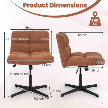 Cross Legged Office Chair with Adjustable Height for HomeOffice