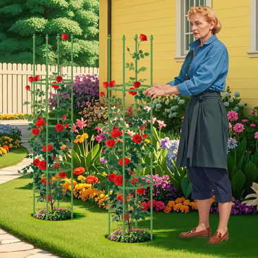 2-Pack Tomato Cage 145cm Tall Garden Plant Support Garden Trellis