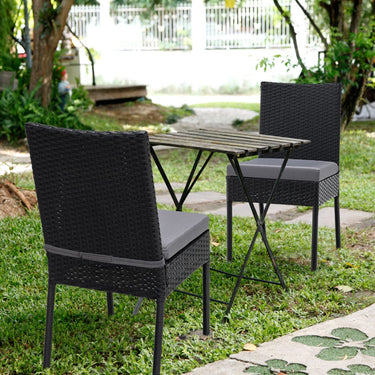 2-Piece Outdoor Dining Chair Set, Patio Chairs with Soft Cushions