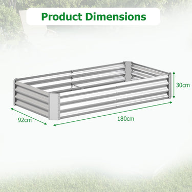 Galvanized Raised Garden Bed, Round/Rectangular Outdoor Planter Box