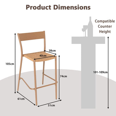 Patio Barstools Set of 2 for Backyard