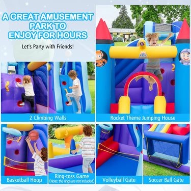 Rocket Theme Inflatable Water Slide Park Inflatable Castle