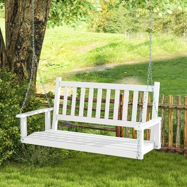 2-Person Wooden Outdoor Porch Swing for Garden