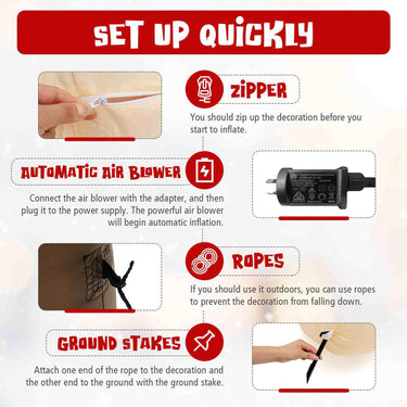 180cm Christmas Inflatable Nativity Scene with LEDs & Built-in Air Blower