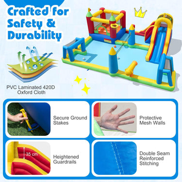 Inflatable Water Slide Bounce House 9-in-1 Jumping Castle