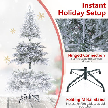 180cm Pre-Lit Artificial Christmas Tree w/ 210 LED Lights
