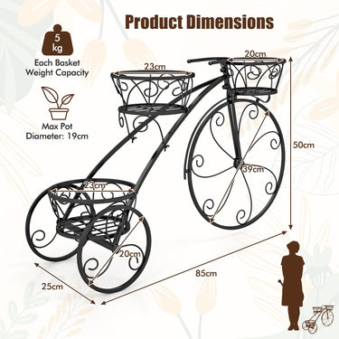 Tricycle Plant Stand, Flower Pot Cart Holder