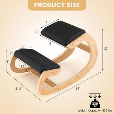 Wood Rocking Posture Chair with Soft Cushion