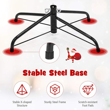 1.5/1.8/2.1/2.4/2.7 M Green Pencil Christmas Tree with 400 PVC Branch Tips and Foldable Sturdy Metal Stand