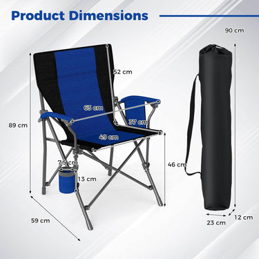 Portable Camping Chair with Cup Holder and Side Pocket