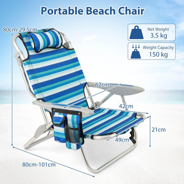 Folding Beach Chair for Adults for Lawn Camping