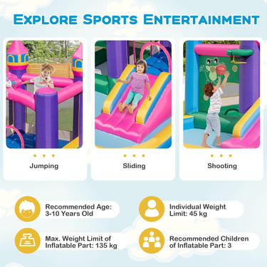 Inflatable Bounce House with Slide and Ball Pit Pools