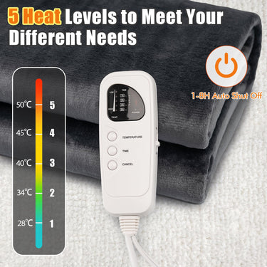 Heated Electric Mattress Pad Twin, 180cm x 75cm Electric Heated Blanket
