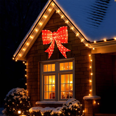 93 CM Lighted Christmas Bow Decoration with 150 Warm White LED Lights