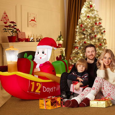 2.1M Long Christmas Inflatables with Navigation Light for Yard