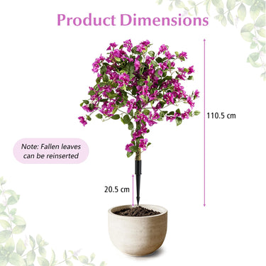 2 Pack Bougainvillea Artificial Trees with Spikes for Porch Patio