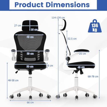 Ergonomic Mesh Office Chair with Adjustable Headrest