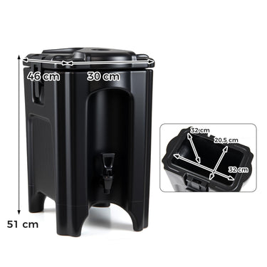 16.5 L Insulated Beverage Dispenser, Hot and Cold Drink Server Carrier with Handles & Drip-Proof Faucet